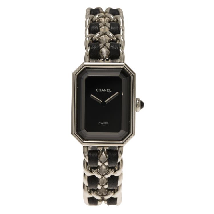 Pre Owned Chanel Black Stainless Steel Premiere Women's Wristwatch 20MM