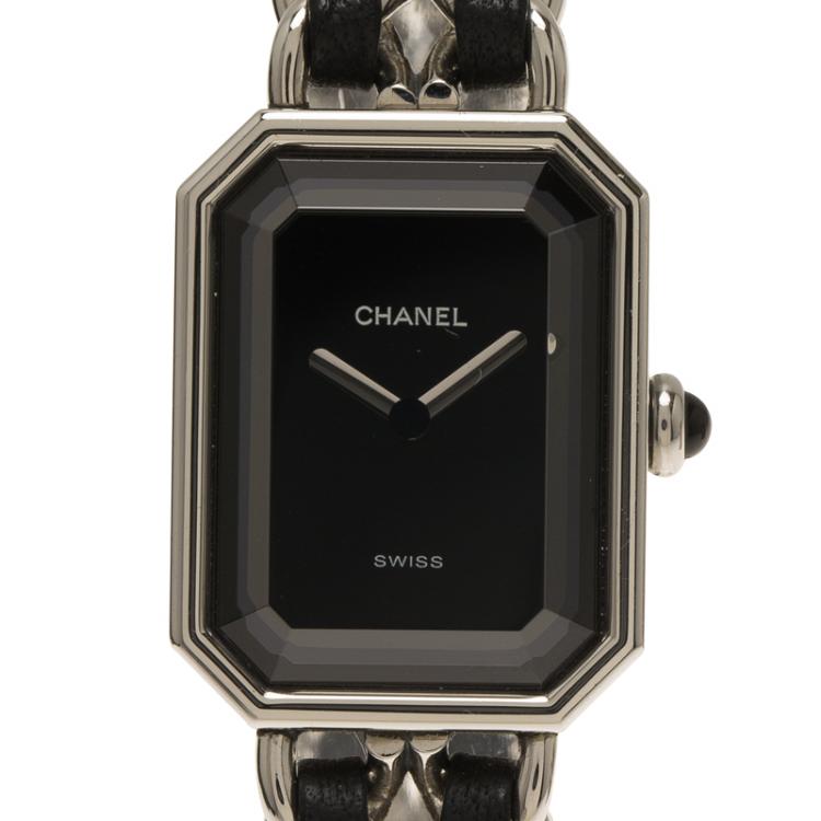 Pre Owned Chanel Black Stainless Steel Premiere Women's Wristwatch 20MM