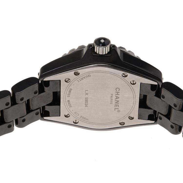 Pre Owned Chanel Black Ceramic J12 Women's Wristwatch 33MM