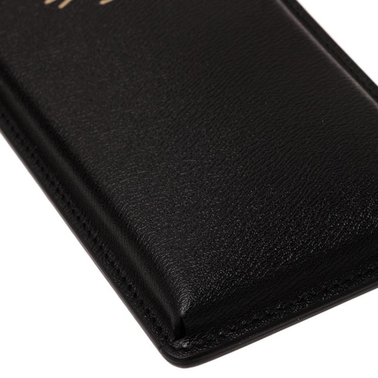 Pre Owned Charlotte Olympia Black Leather Feline iPhone 6 Case with Chain