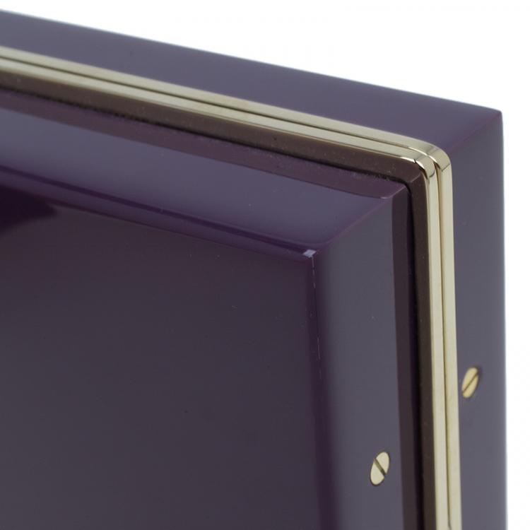 Pre Owned Charlotte Olympia Purple Perspex Pieces Zodiac Pandora Box Clutch 