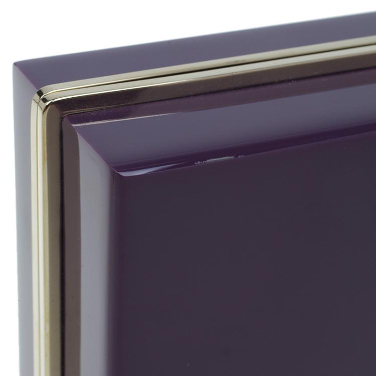 Pre Owned Charlotte Olympia Purple Perspex Pieces Zodiac Pandora Box Clutch 