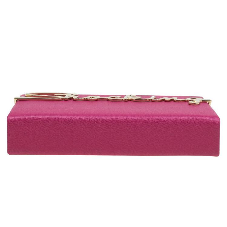 Pre Owned Charlotte Olympia Pink Leather Shocking Vanina Clutch