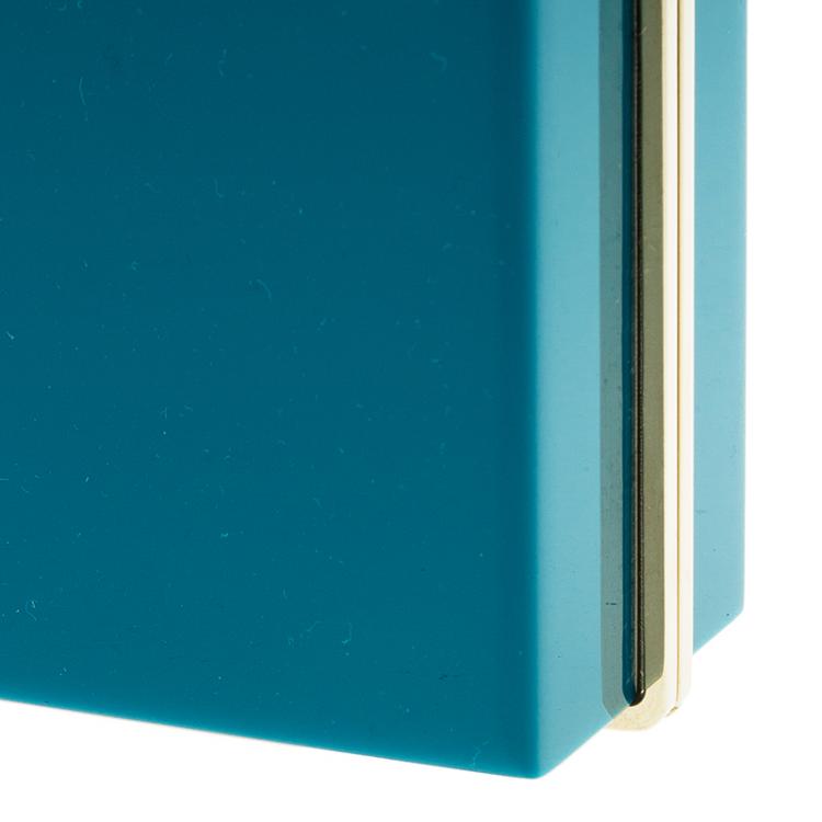 Pre Owned Charlotte Olympia Teal Perspex Scorpio Zodiac Pandora Box Clutch