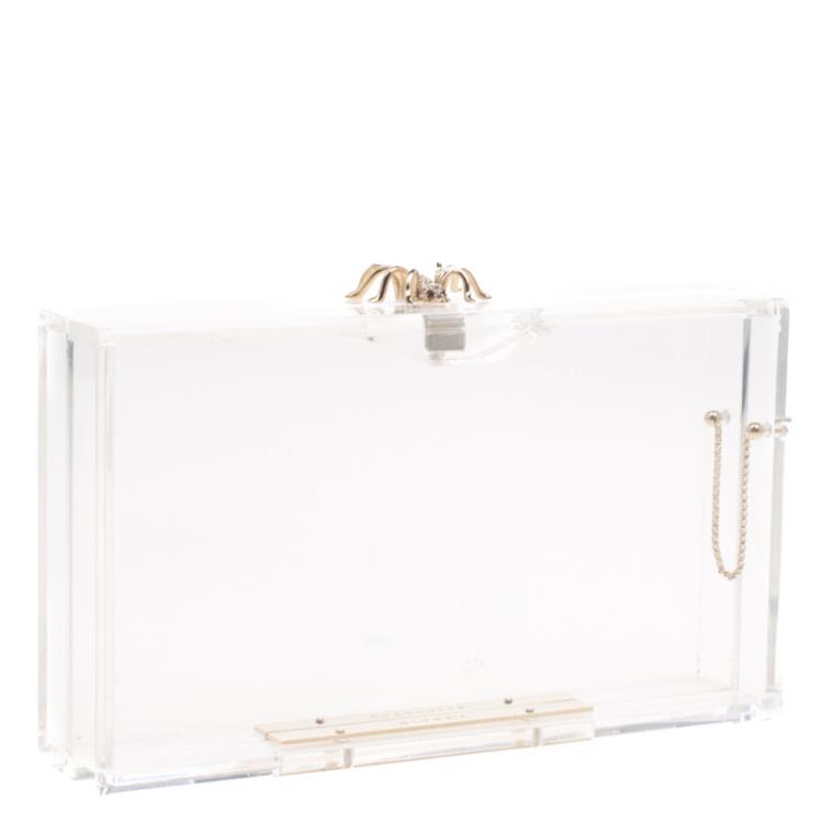 Pre Owned Charlotte Olympia Perspex Spider Pandora Box Clutch