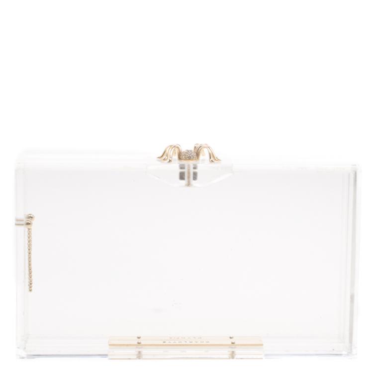 Pre Owned Charlotte Olympia Perspex Spider Pandora Box Clutch