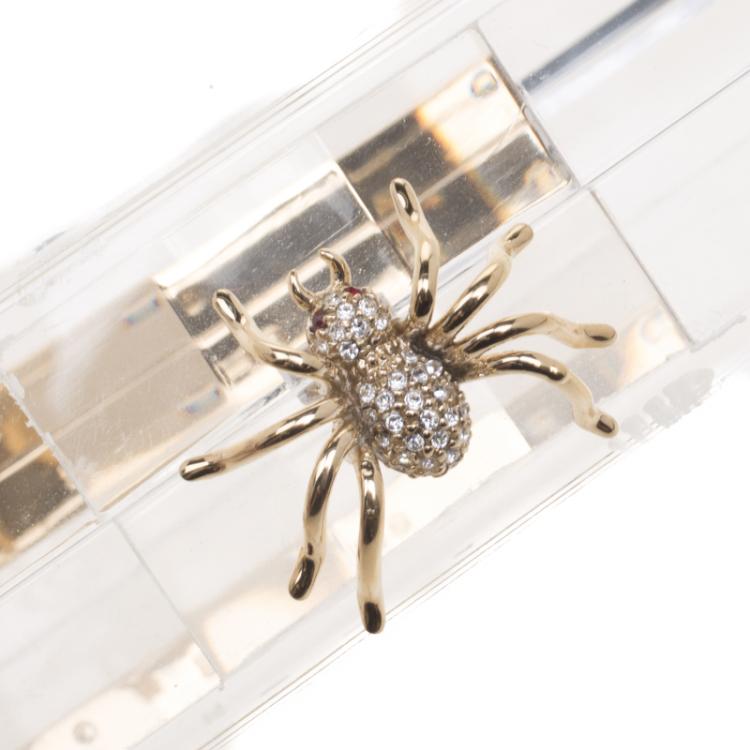 Pre Owned Charlotte Olympia Perspex Spider Pandora Box Clutch