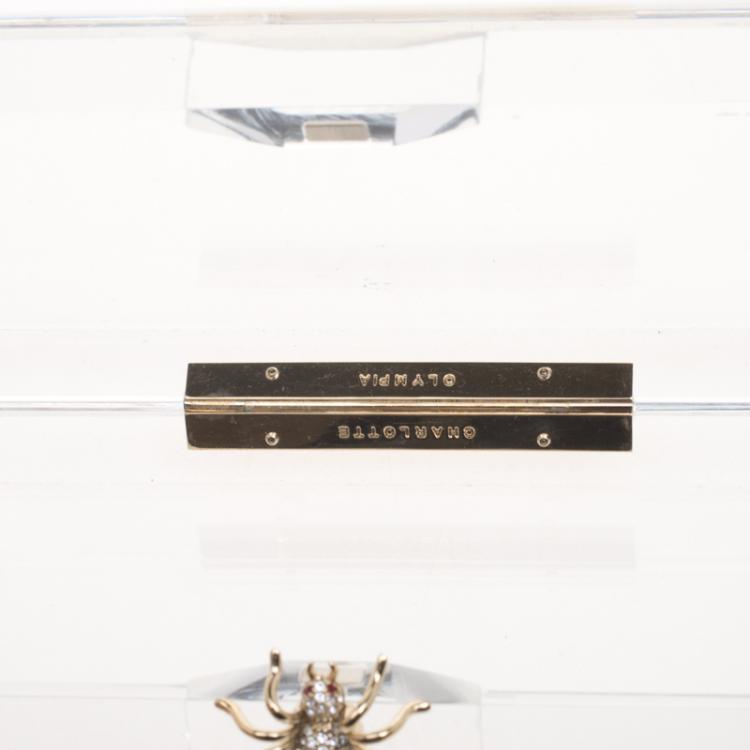 Pre Owned Charlotte Olympia Perspex Spider Pandora Box Clutch