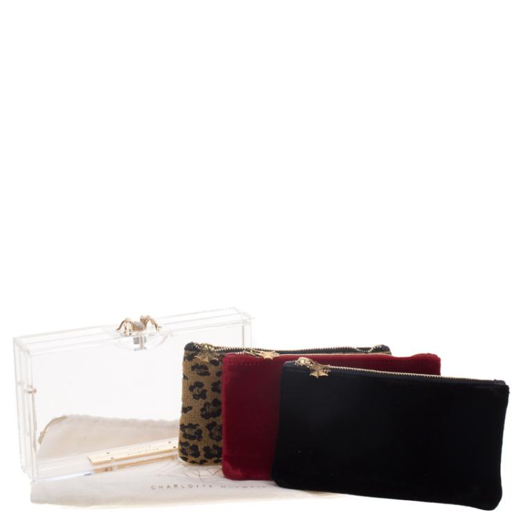 Pre Owned Charlotte Olympia Perspex Spider Pandora Box Clutch