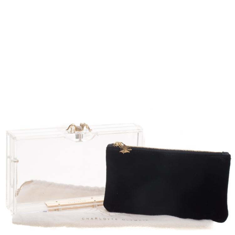 Pre Owned Charlotte Olympia Perspex Spider Pandora Box Clutch