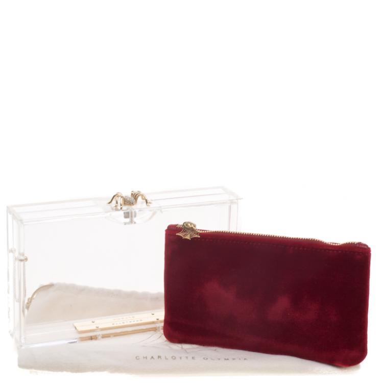 Pre Owned Charlotte Olympia Perspex Spider Pandora Box Clutch