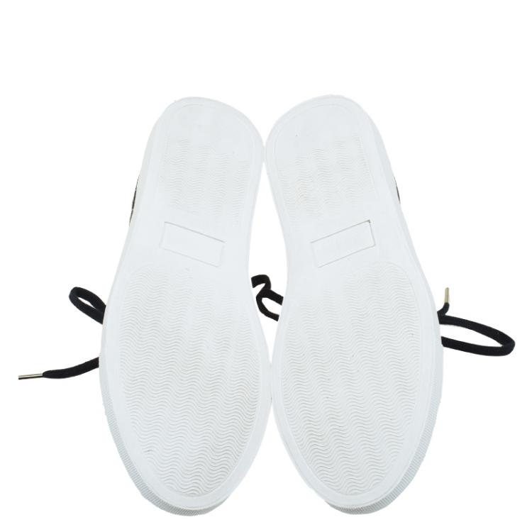 Pre Owned Charlotte Olympia Black Canvas Web Sneakers Size 38