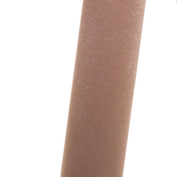 Pre Owned Charlotte Olympia Beige Glitter Jersey More Is More Thigh High Platform Boots Size 38