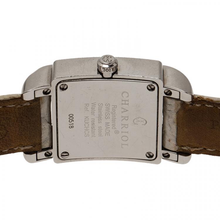 Pre Owned Charriol White Stainless Steel Kucha Women's Wristwatch 24MM