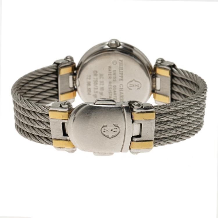 Pre Owned Charriol White Gold-Plated Stainless Steel Classic Women's Wristwatch 24MM