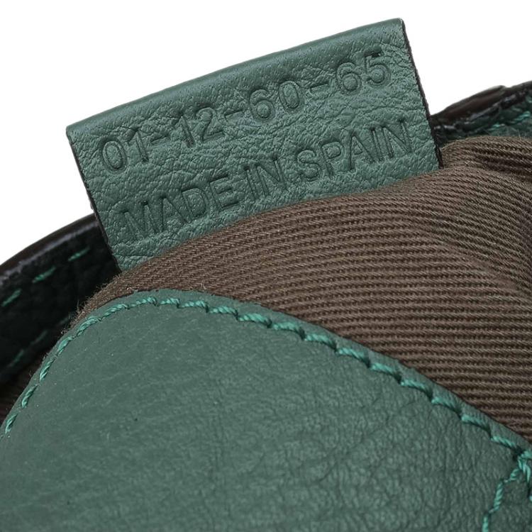 Pre Owned Chloe Green Leather Mini Marcie Crossbody Bag