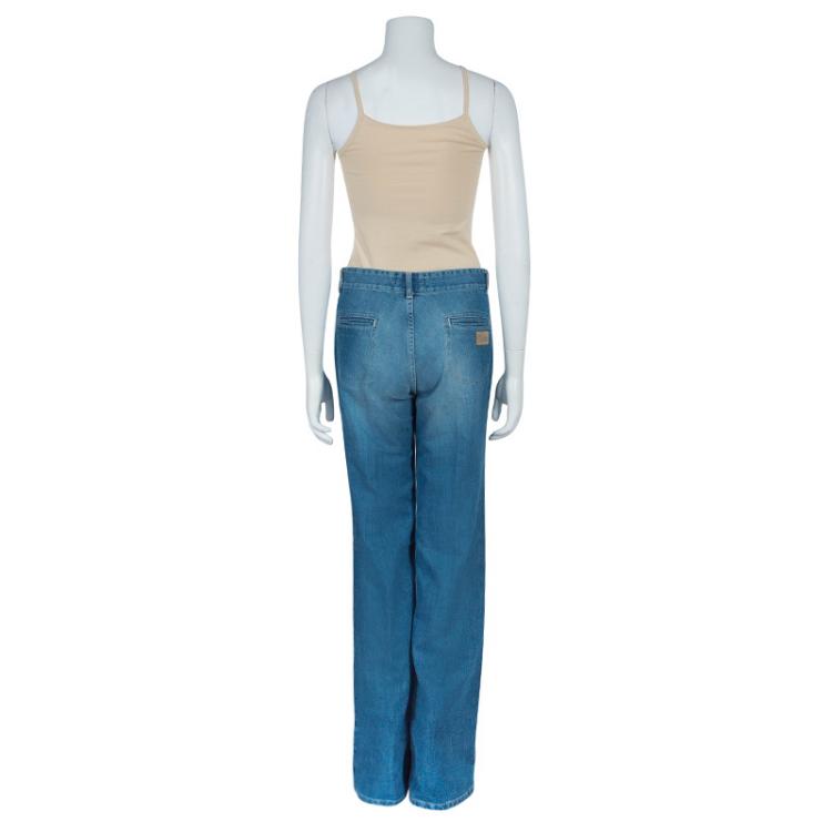 Pre Owned Chloe Blue Flared Denim Pants M