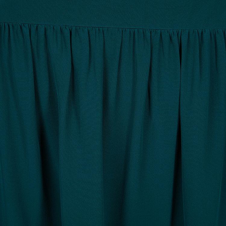 Pre Owned Chloe Green Tiered Ruffle Hem Silk Skirt M