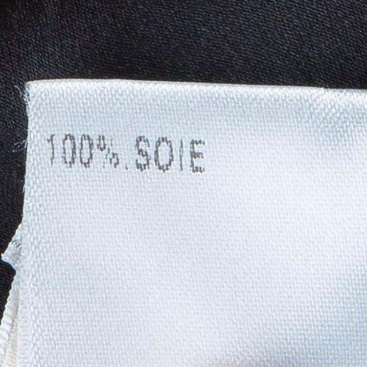 Pre Owned Chloe Green Contrast Waistband Pleated Silk Skirt M
