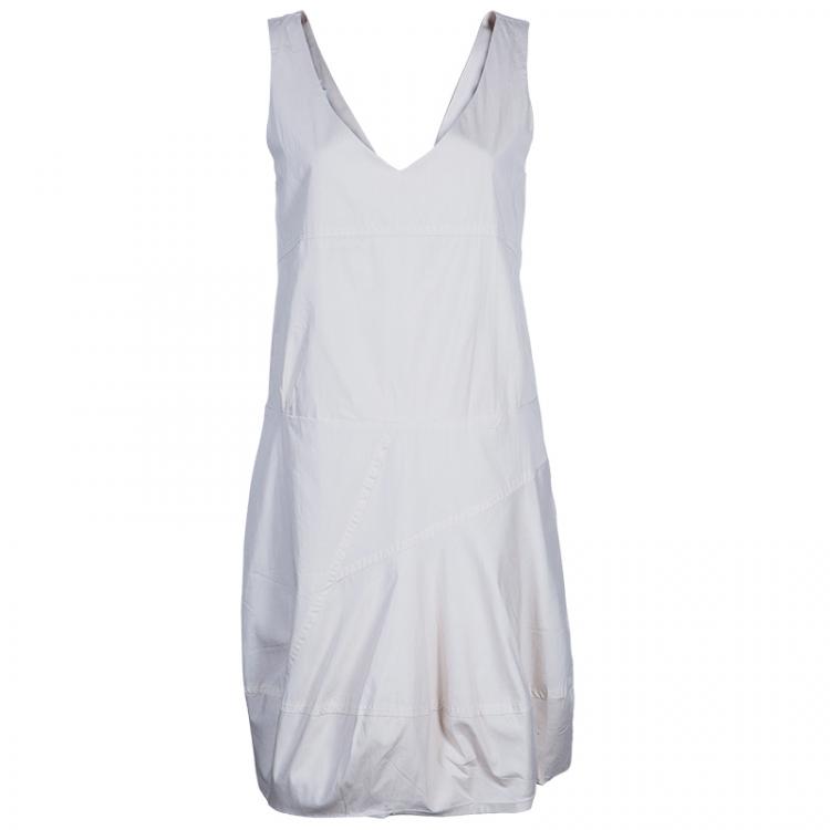 Pre Owned Chloe Beige Wrap Front Sleeveless Dress M