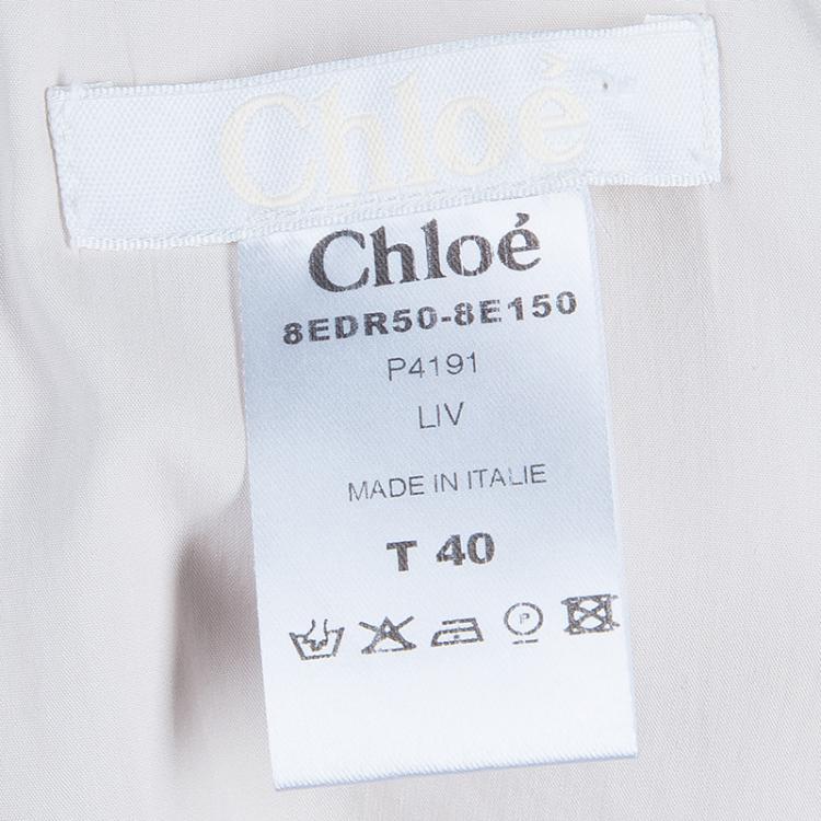 Pre Owned Chloe Beige Wrap Front Sleeveless Dress M