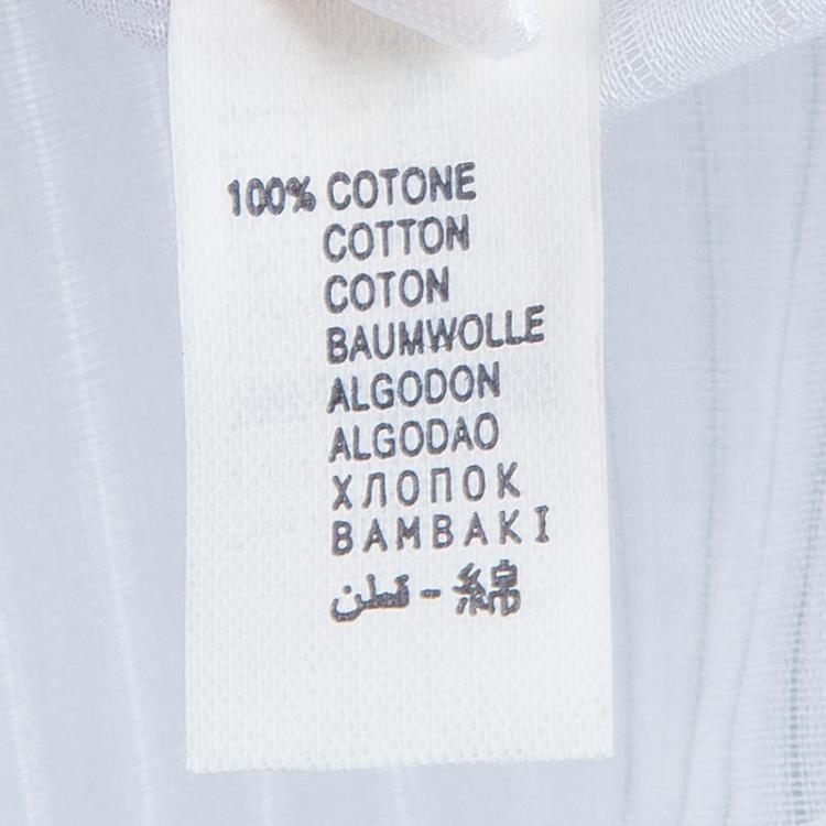 Pre Owned Chloe White Cotton Long Sleeve Tunic Top M
