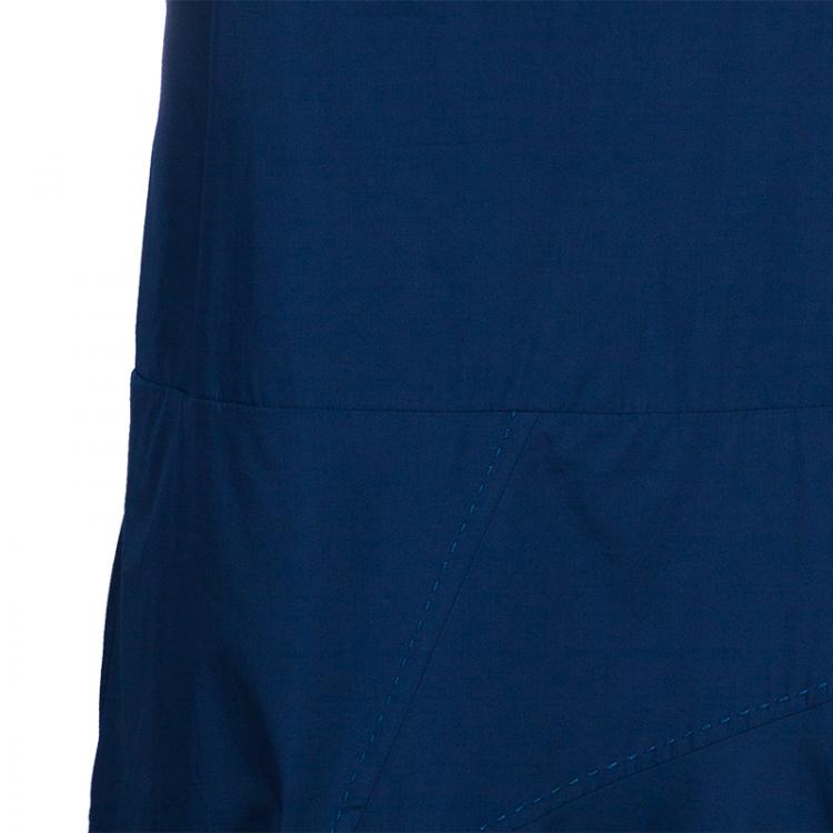 Pre Owned Chloe Blue Wrap Front Sleeveless Dress M