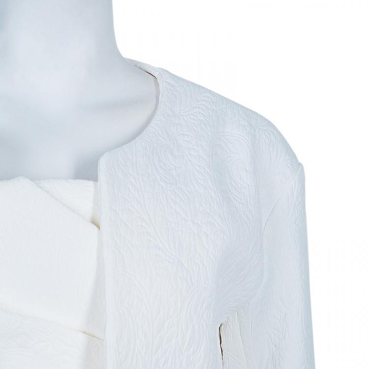 Pre Owned Chloe Off-white Strapless Dress and Blazer Set M