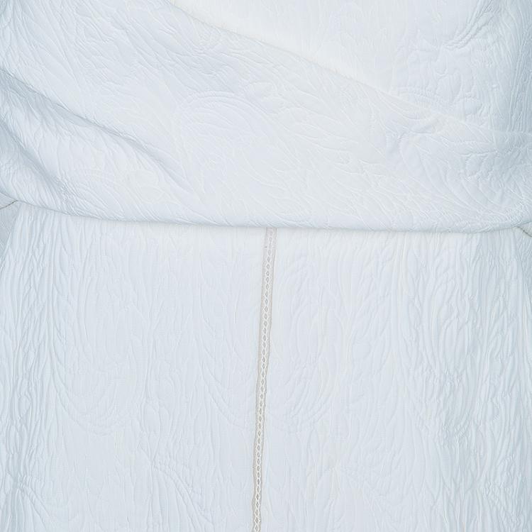 Pre Owned Chloe Off-white Strapless Dress and Blazer Set M