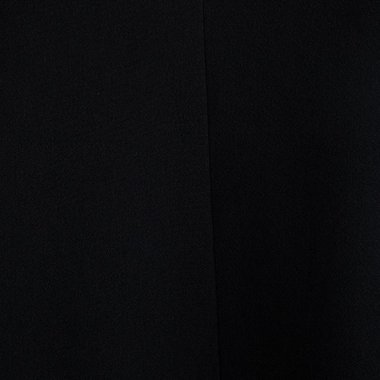 Pre Owned Chloe Black A-Line Ruffle Bottom Tie Detail Sleeveless Dress L
