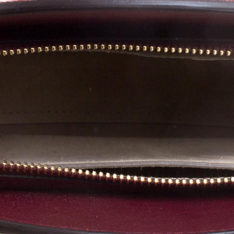 Pre Owned Chloe Burgundy Leather Small Pixie Round Top Handle Bag