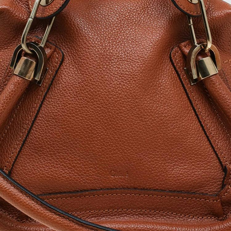 Pre Owned Chloe Brown Leather Small Paraty Shoulder Bag