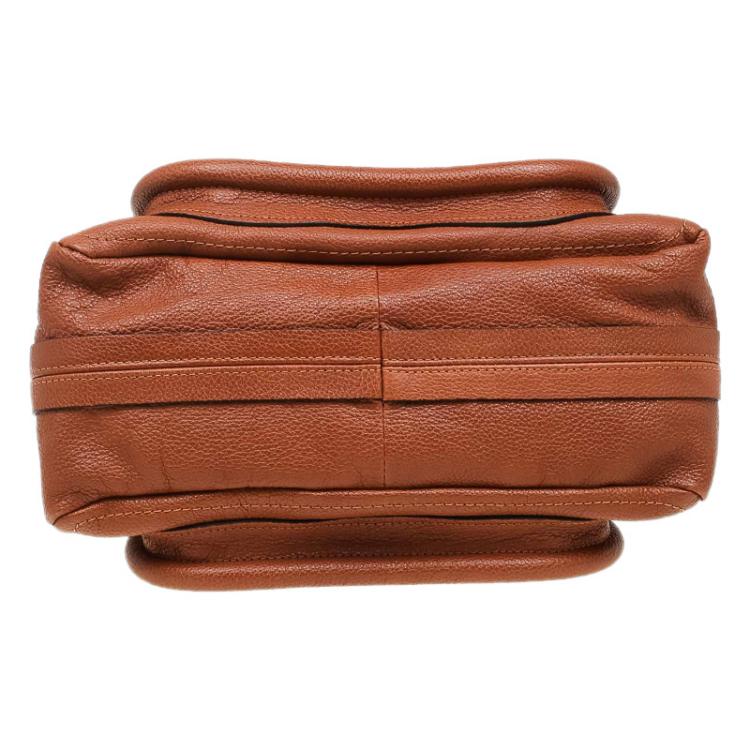 Pre Owned Chloe Brown Leather Small Paraty Shoulder Bag