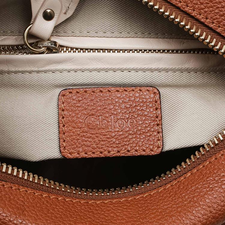 Pre Owned Chloe Brown Leather Small Paraty Shoulder Bag