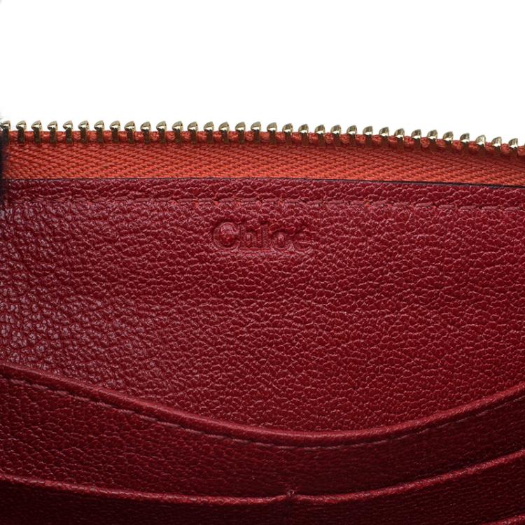 Pre Owned Chloe Orange Leather Ghost Clutch