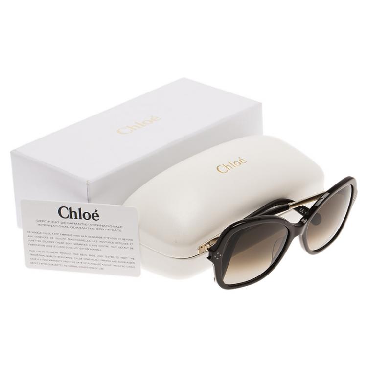 Pre Owned Chloe Brown CE658SR Square Sunglasses
