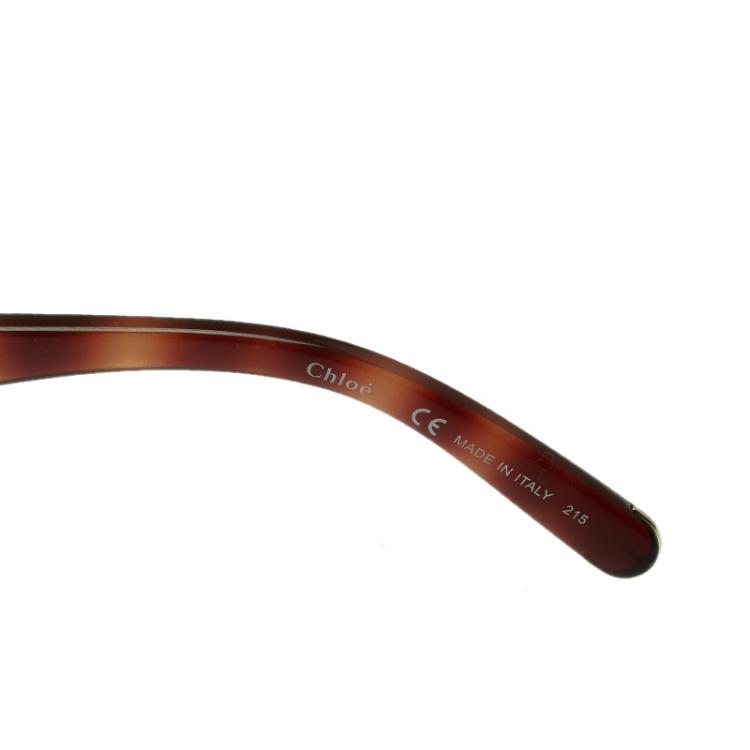 Pre Owned Chloe Brown CE665S Dafne Geometric Sunglasses