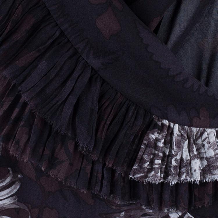 مملوكة مسبقًا Chloe Brown Print Top M