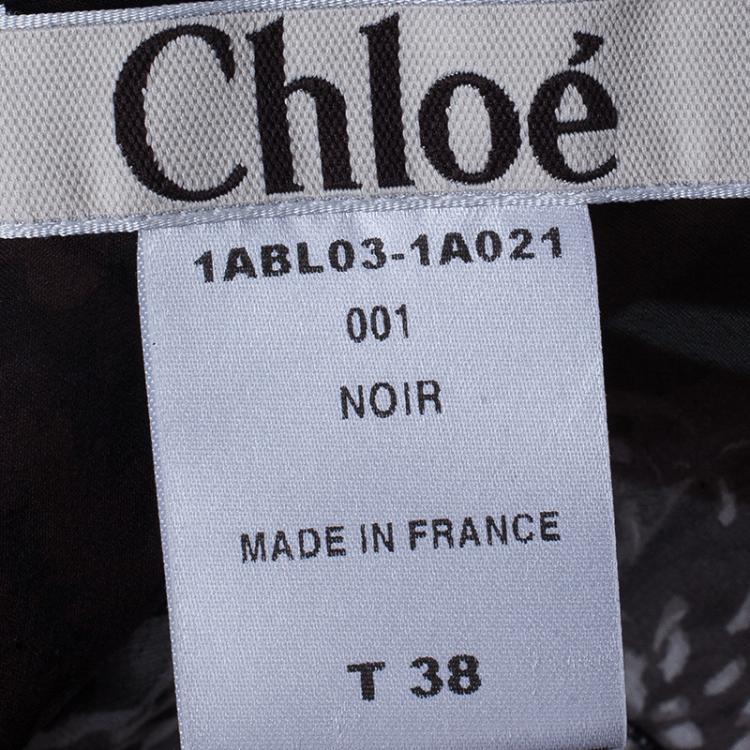 مملوكة مسبقًا Chloe Brown Print Top M