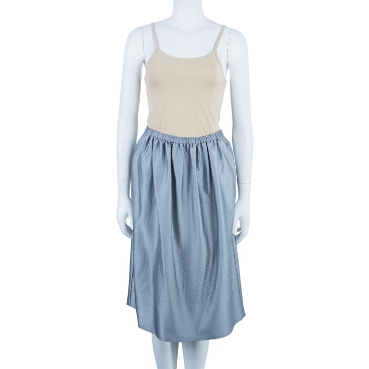 مملوكة مسبقًا Chloe Silver Quilted Skirt S
