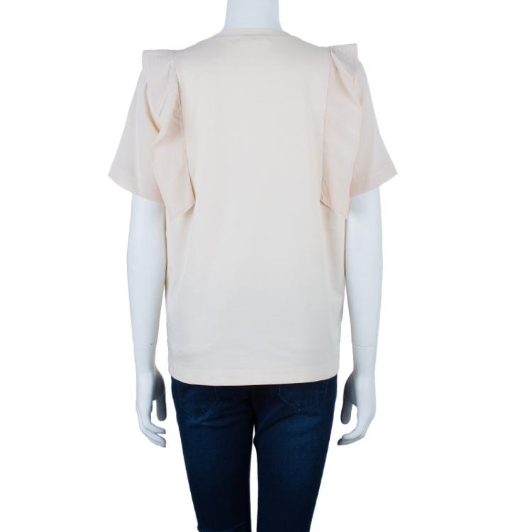 Pre Owned Chloe Beige Cotton Top L