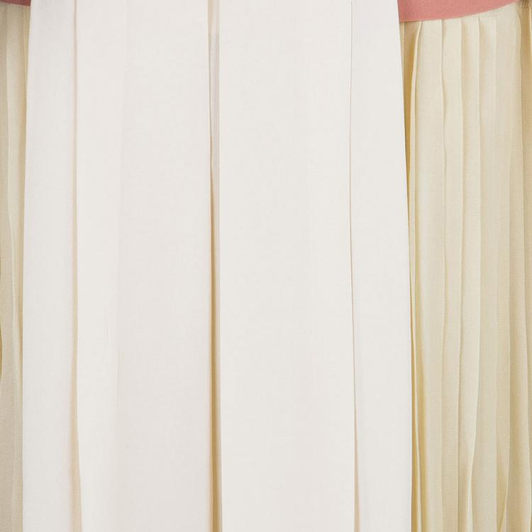 Pre Owned Chloe Colorblock Chiffon Midi Skirt L