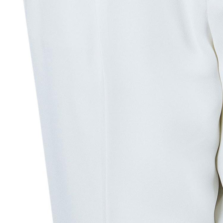 Pre Owned Chloe White Cropped Formal Trousers M