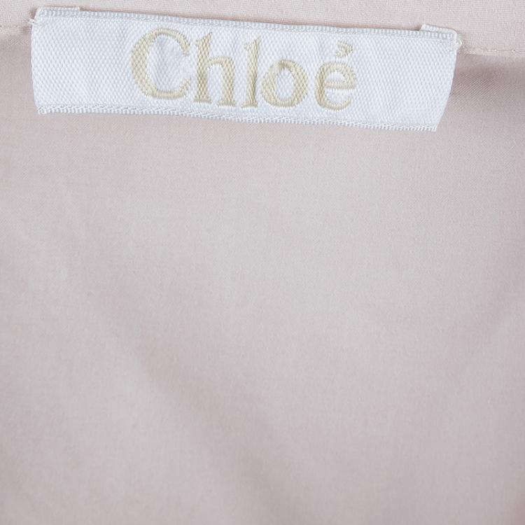 Pre Owned Chloe Pink Butterfly Sleeve Dress S
