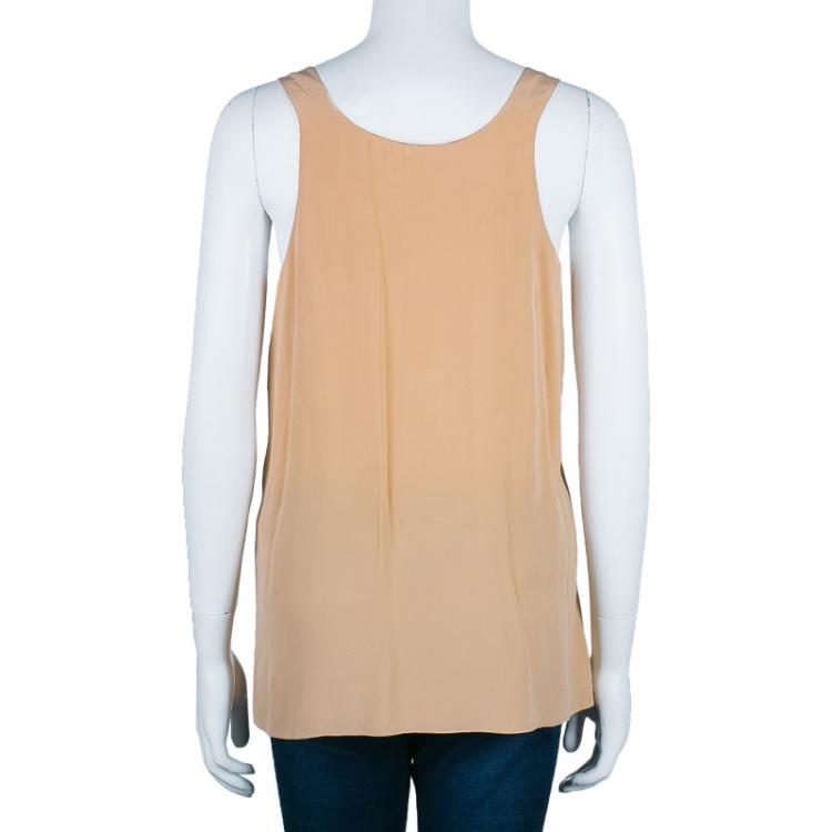 Pre Owned Chloe Nude Silk Top  M