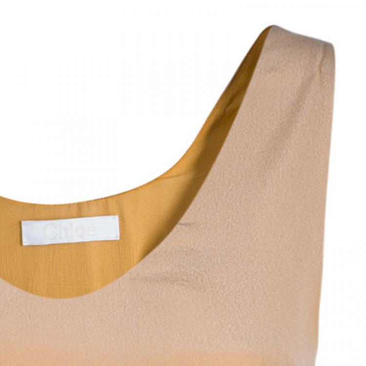 Pre Owned Chloe Nude Silk Top  M