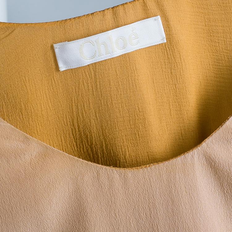 Pre Owned Chloe Nude Silk Top  M