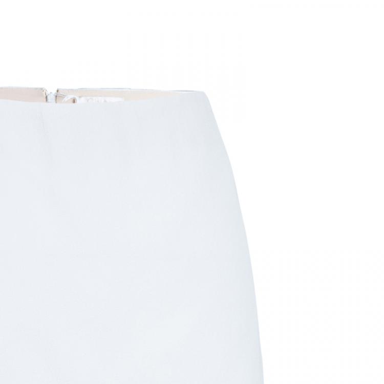 Pre Owned Chloe White A-Line Skirt L
