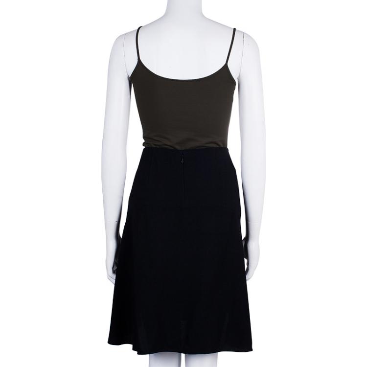 Pre Owned Chloe Black Crepe Skirt L