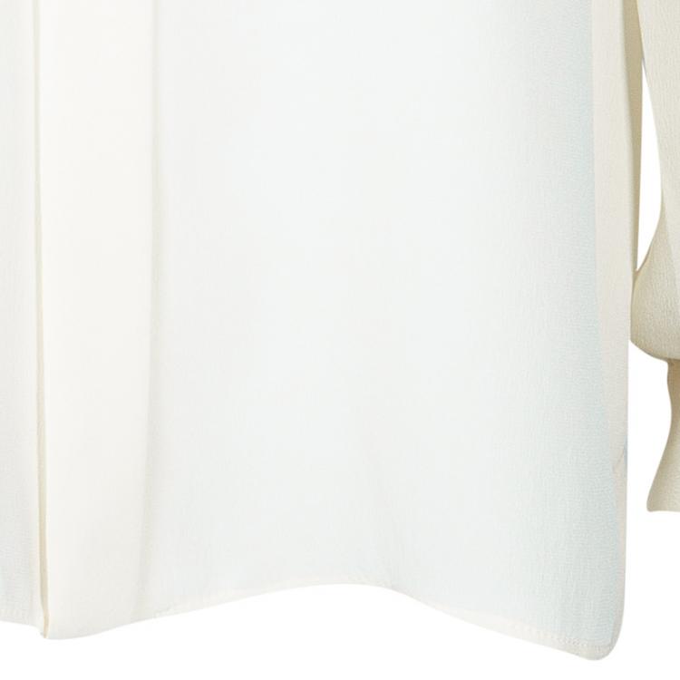 Pre Owned Chloe Off-White Embellished Top L